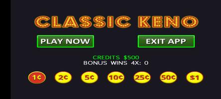 Classic Keno Free - Keno Games पोस्टर