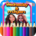 Megan &Wednesday:Coloring Book