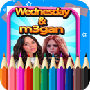 Megan &Wednesday:Coloring Book APK