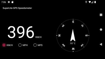 SuperLite GPS Speedometer captura de pantalla 1