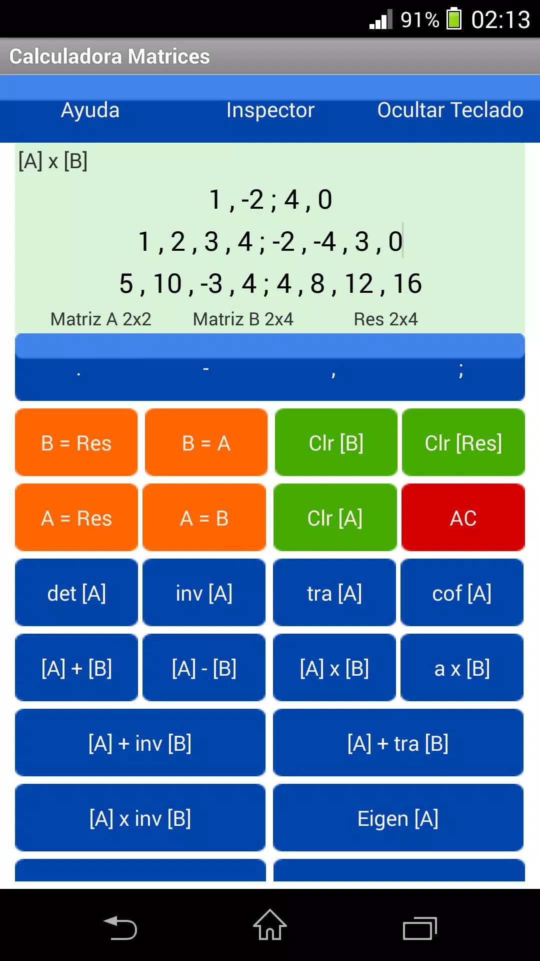 Descarga de APK de Calculadora de Matrices Gratis para Android