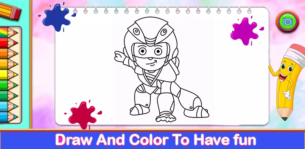FREE! - Vir the Robot Boy - Characters Colouring Sheets