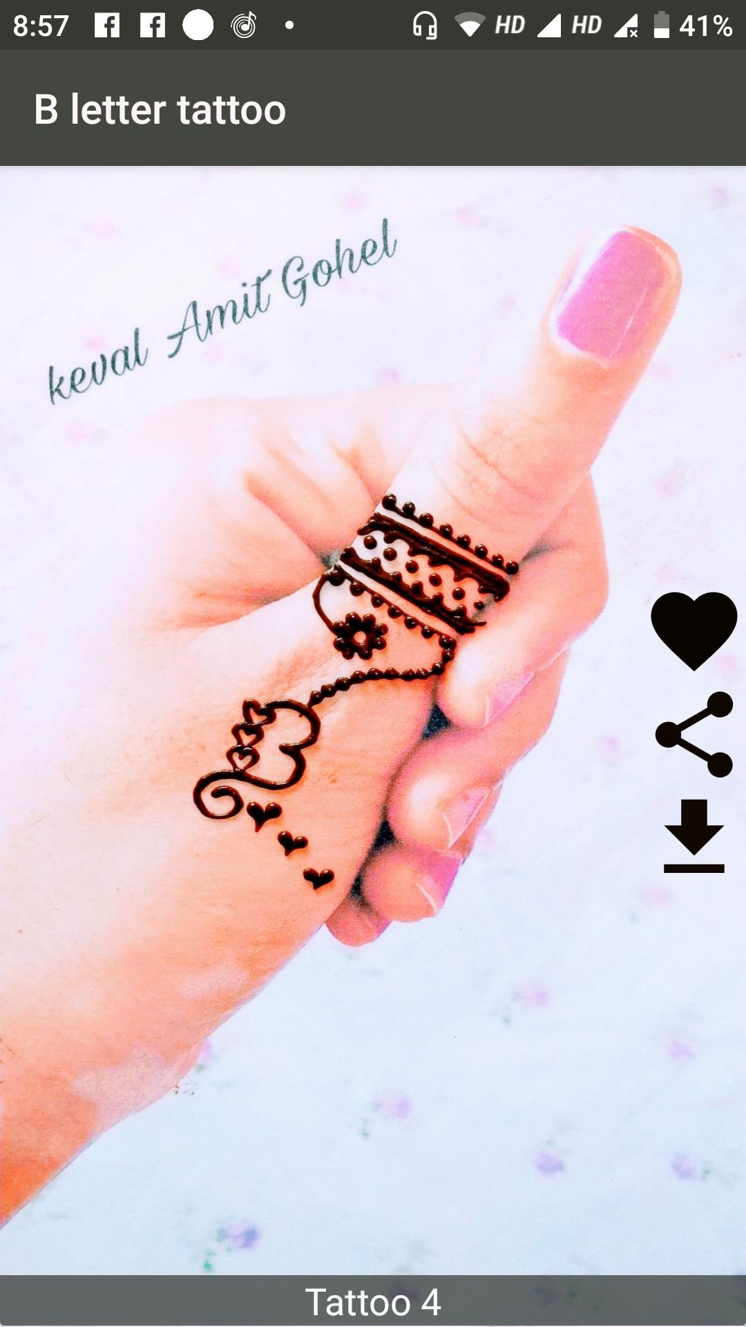 Diy B Letter Henna Tattoo Design With Heart Shape Alphabet B Letter Beautiful Meh In 2020 Alphabet Tattoo Designs Tattoo Designs Wrist Henna Tattoo Designs Simple