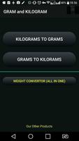 Weight Convertor Gram and Kilogram (g - kg) poster