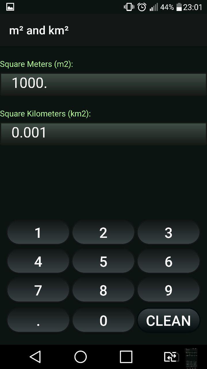 Square Meter & Square kilometer m² km² Convertor for Android - APK Download