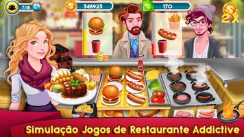 Jogos de Culinária Story Chef Business Restaurant Cartaz