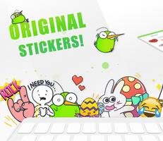 Kiwi Keyboard–Emoji, Stickers  Affiche