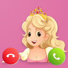 Princess Fake Call Game 2022 icône