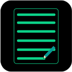 bloco de notas preto - modo de notas escuro ícone