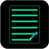 bloco de notas preto - modo de notas escuro ícone