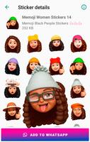 Memoji Black People Stickers for Android WhatsApp imagem de tela 3