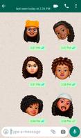 Memoji Black People Stickers for Android WhatsApp Cartaz