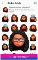 Memoji Black People Stickers for Android WhatsApp imagem de tela 1