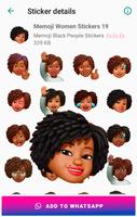 Memoji Black People Stickers for Android WhatsApp imagem de tela 2