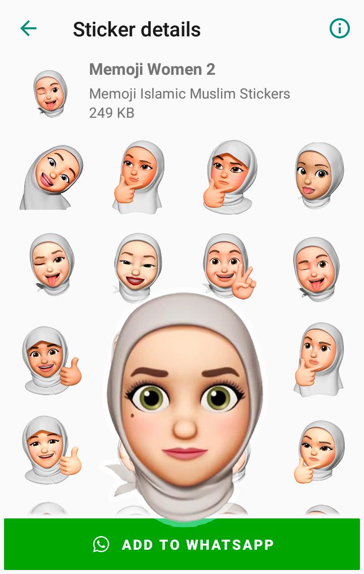 Memoji Hijab Islamic Muslim Stickers for WhatsApp for Memoji Hijab Islamic Muslim Stickers for WhatsApp for