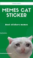 memes cat sticker poster