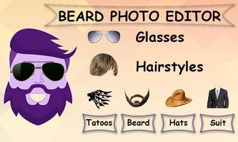 Man Cool beard- Mustache- Hairstyles Photo Editor capture d'écran 2