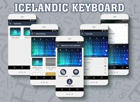 Icelandic keyboard Plakat