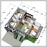 住宅建築計画図の作成 アイコン