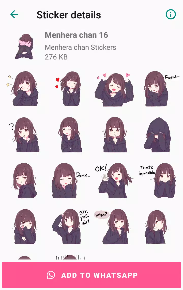 Menhera-Chan - Stickers for WhatsApp