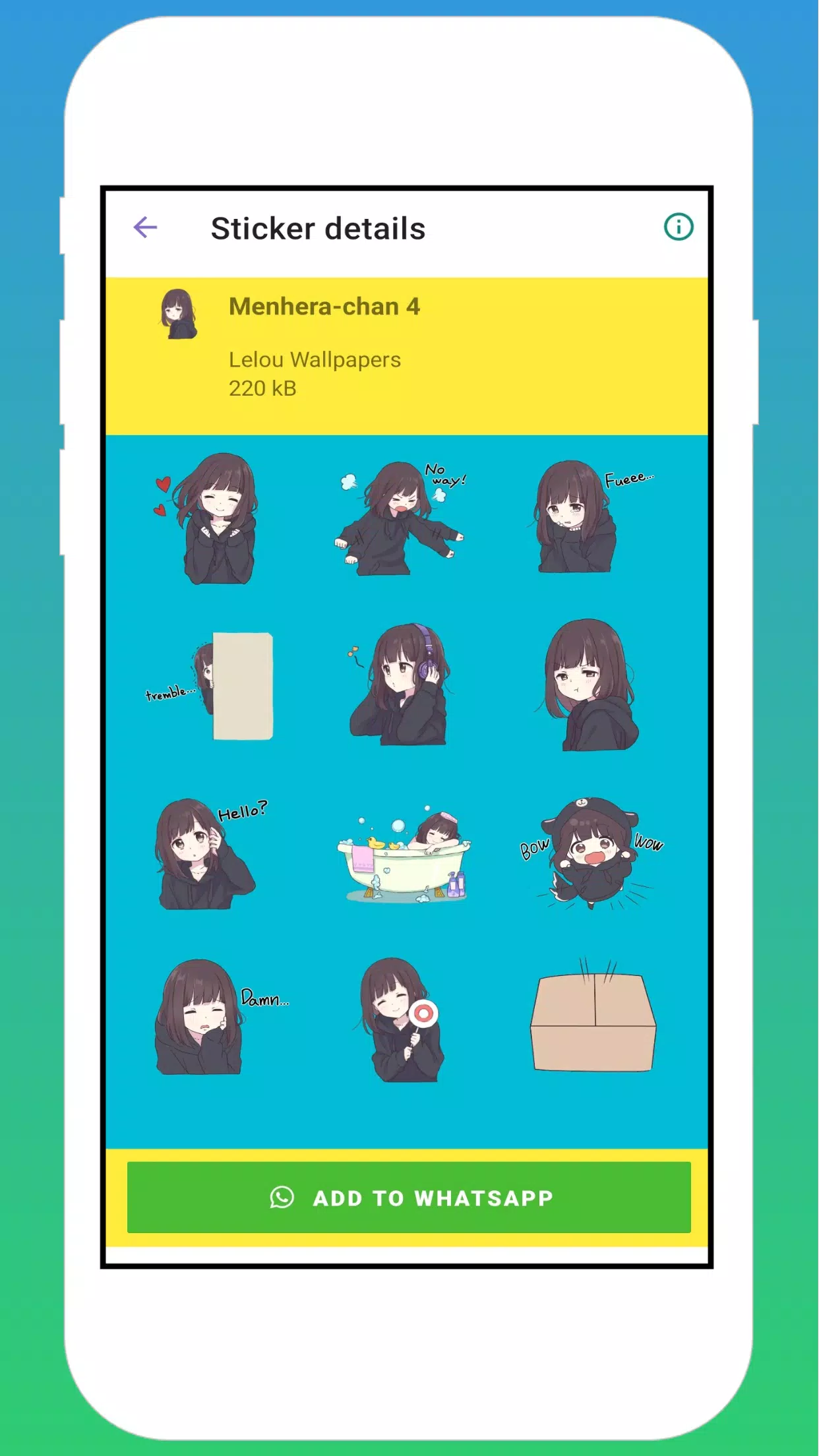 Menhera chan stickers for WA for Android - Free App Download