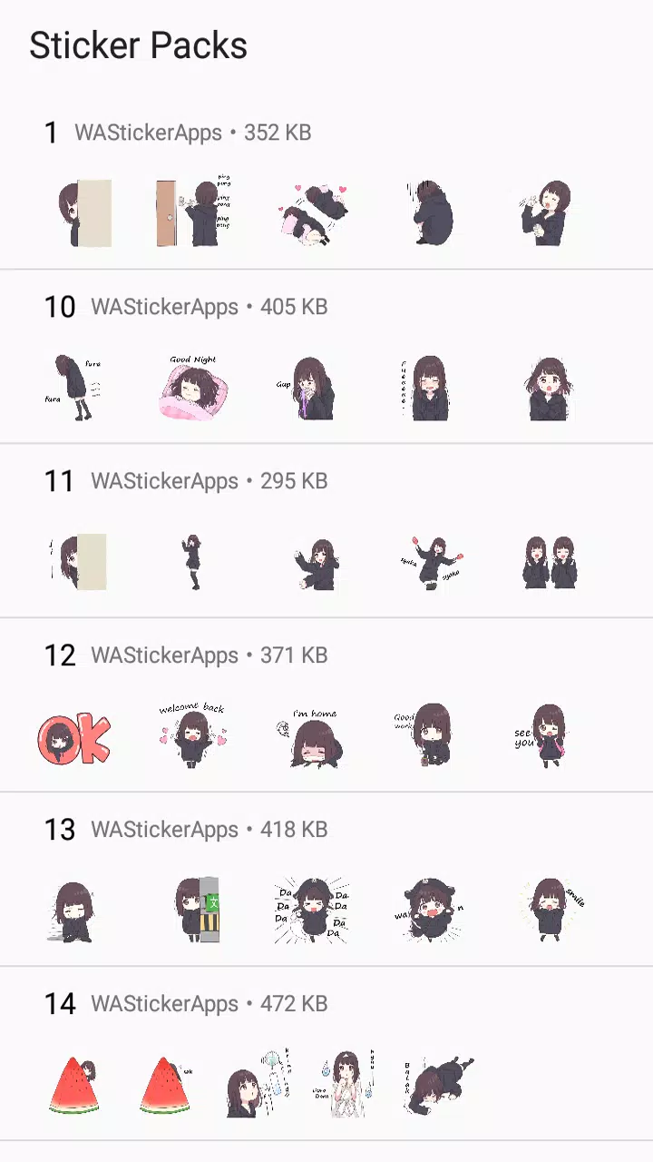 Menhera-chan Stickers for WhatsApp 2019 Free Download