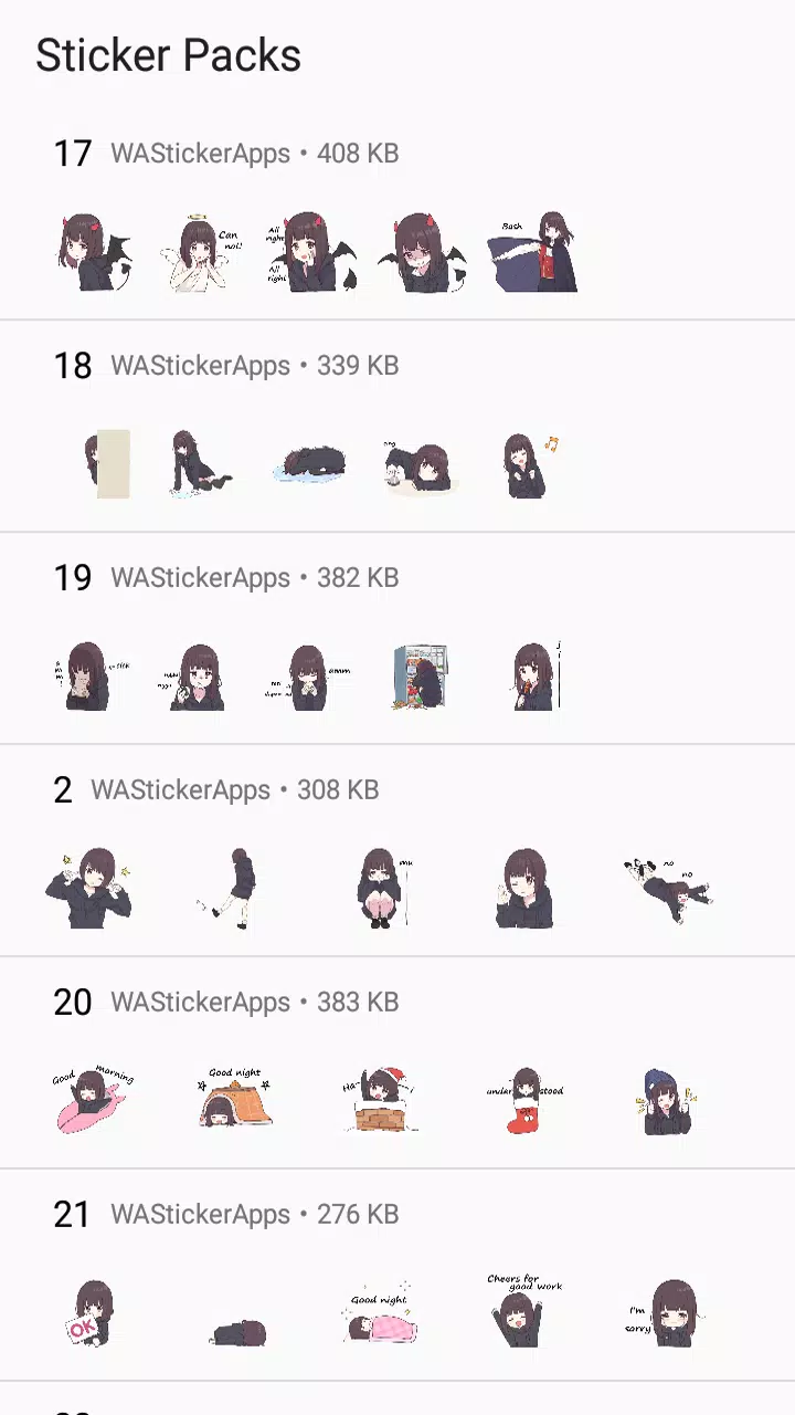 Menhera-chan - WhatsApp Stickers 1.1.0 Free Download