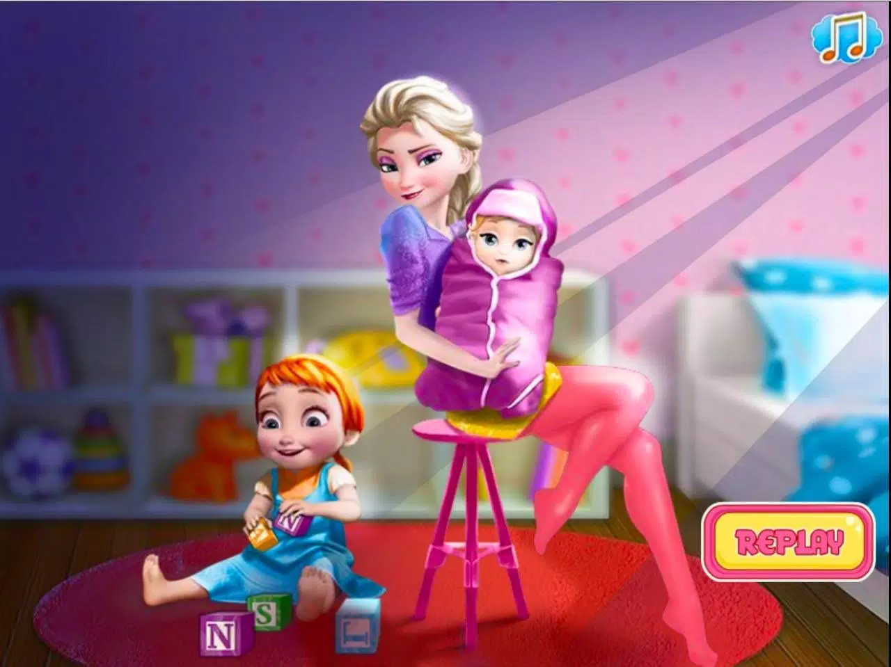 Jogo Elsa Baby Birth Caring