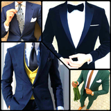Formal Suit wedding tuxedos men suit photo montage ícone