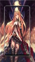 Anime Girl Sword Affiche