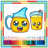 かわいいオレンジジュースの描き方