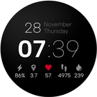 MW15 Minimal Digital Watch Zeichen