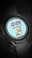 Kawaii Watch Face Corgi ポスター