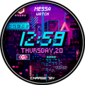 Cyberpunk Pixel Watch Messa