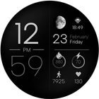 Minimal Digital Watch Face IO icono