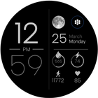 Minimal Digital Watch Moon Pro icono