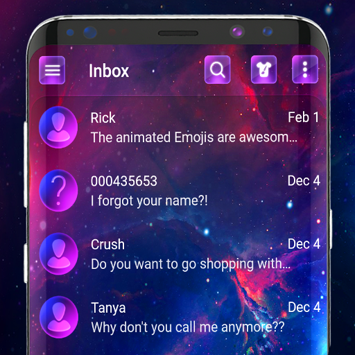 Neon ledTema SMS Messenger