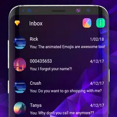 Neon galaxy messenger theme APK download