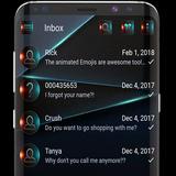 Thème SMS Messenger en mode nuit icône