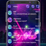 Chat couleur néon pour SMS icône