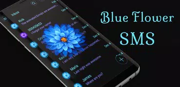 Blue Blossoms SMS Theme