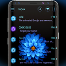 Tema de SMS Blue Blossoms APK