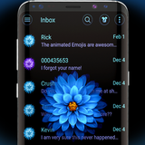 ikon Blue Blossoms SMS Theme