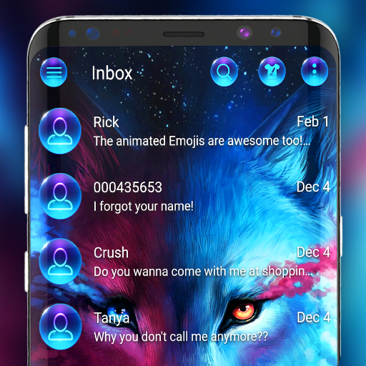 Tema Galaxy Wolf Messenger