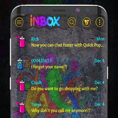 Graffiti colourful SMS theme APK download