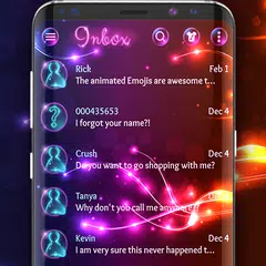 Neon light SMS theme アプリダウンロード