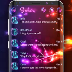 Descargar XAPK de Tema SMS de luz neon