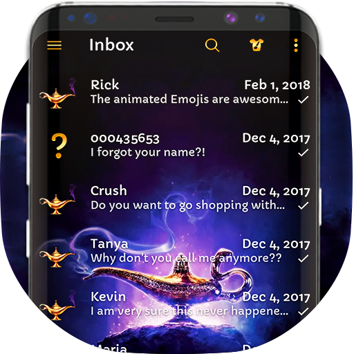 Magic lamp sms theme