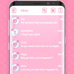 Pink messenger theme アプリダウンロード