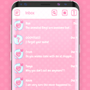 Thème de messager rose d'amour APK